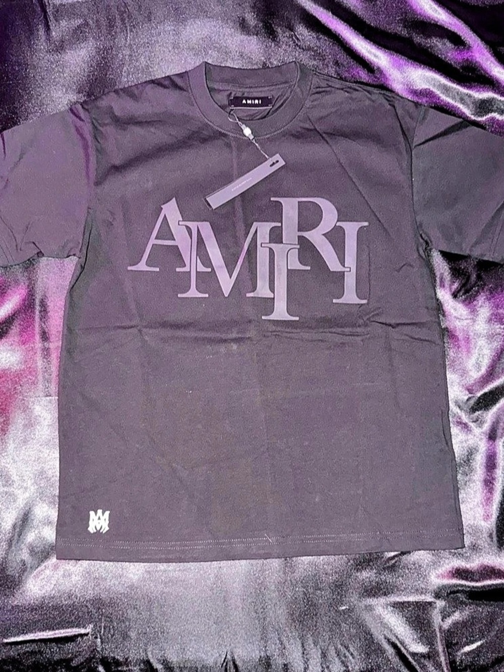 AMIRI Staggered Logo T-Shirt Black